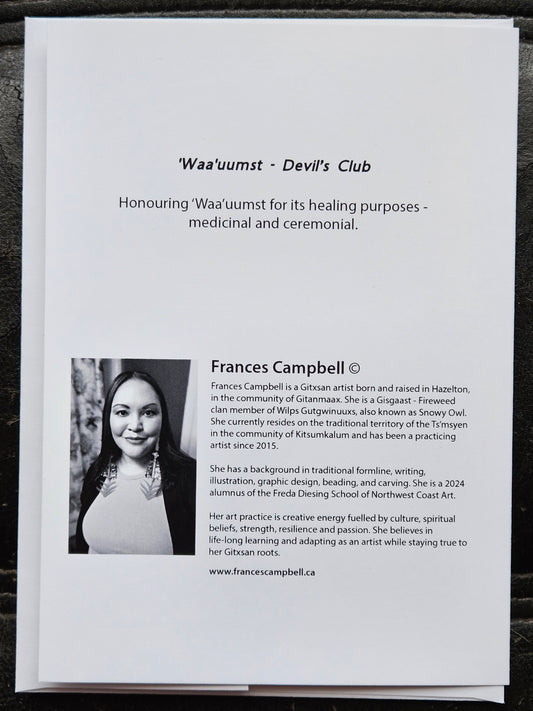 5x7 Greeting Card - 'Waa'uumst Devil's Club