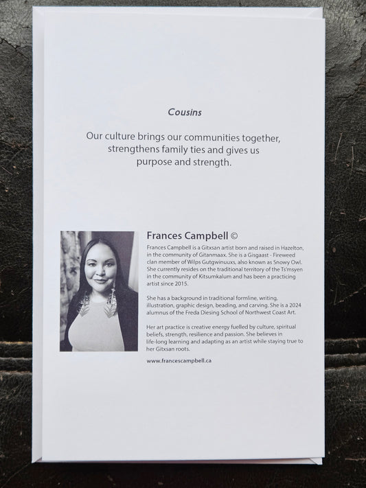 5x7 Greeting Card - Cousins