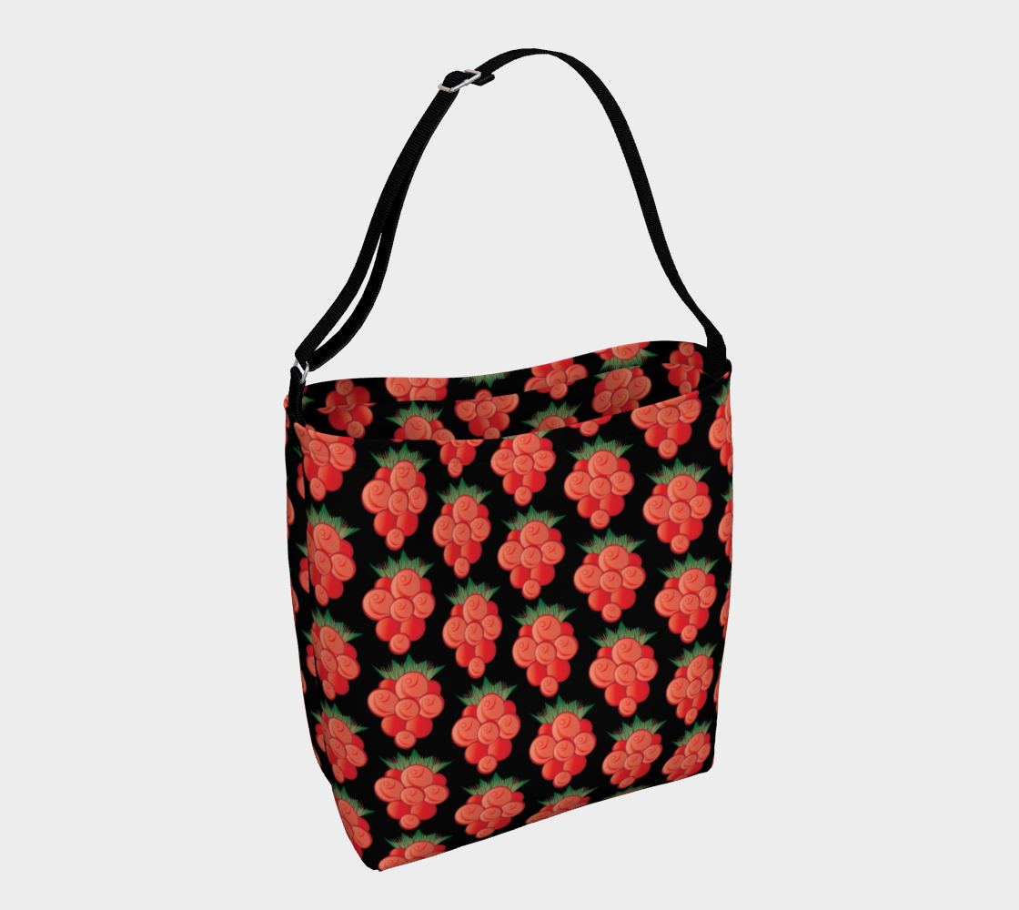 Salmonberry Day Tote Black
