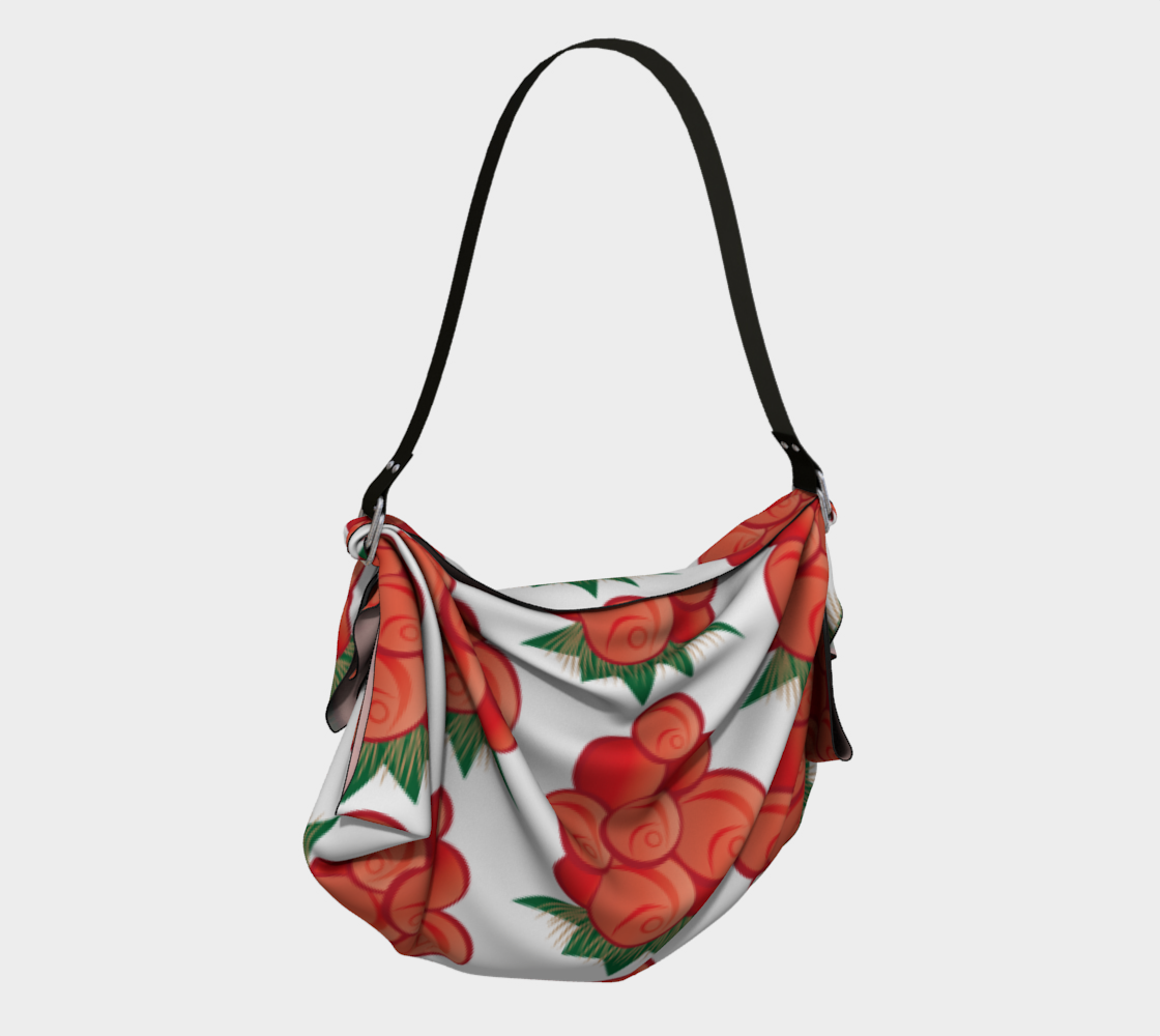 Salmonberry White Origami Tote