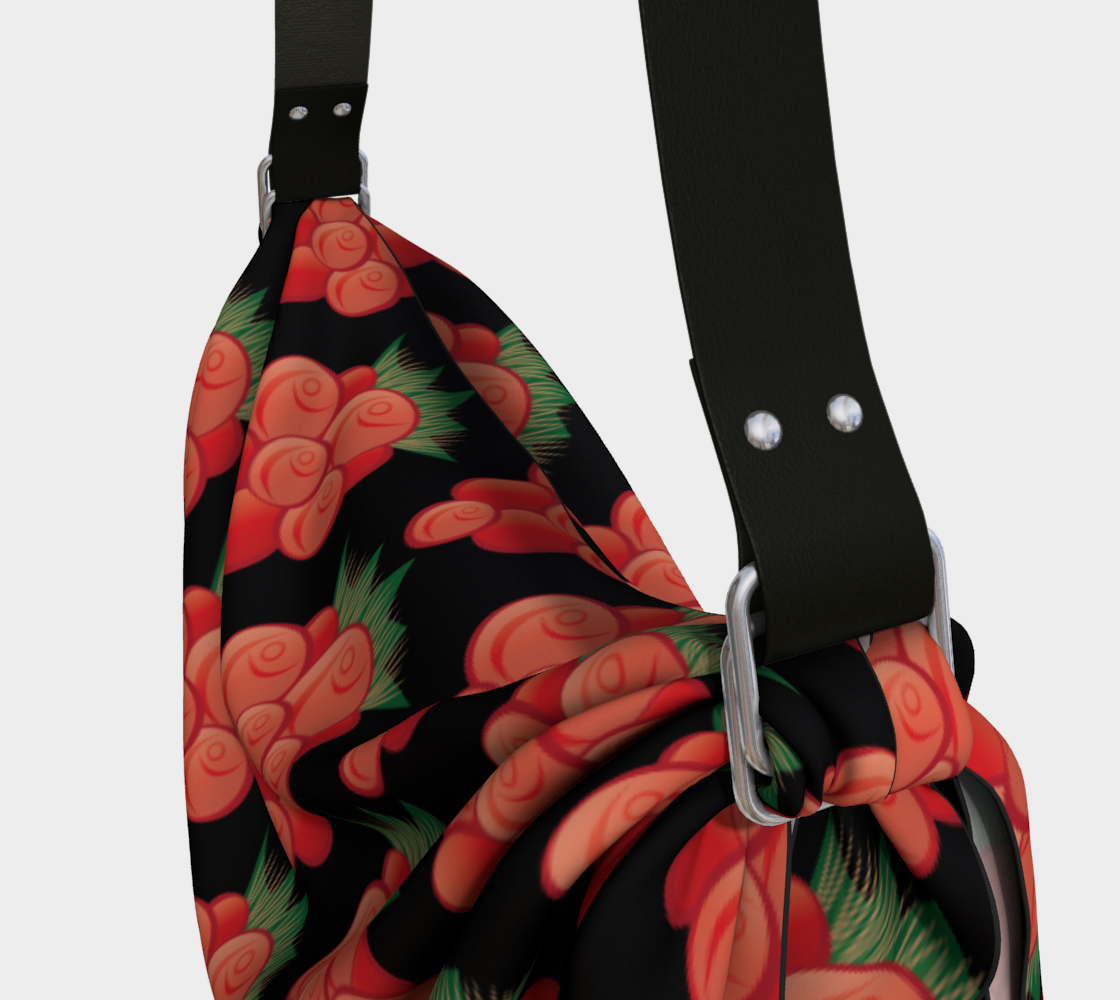 Salmonberry Origami Tote Black