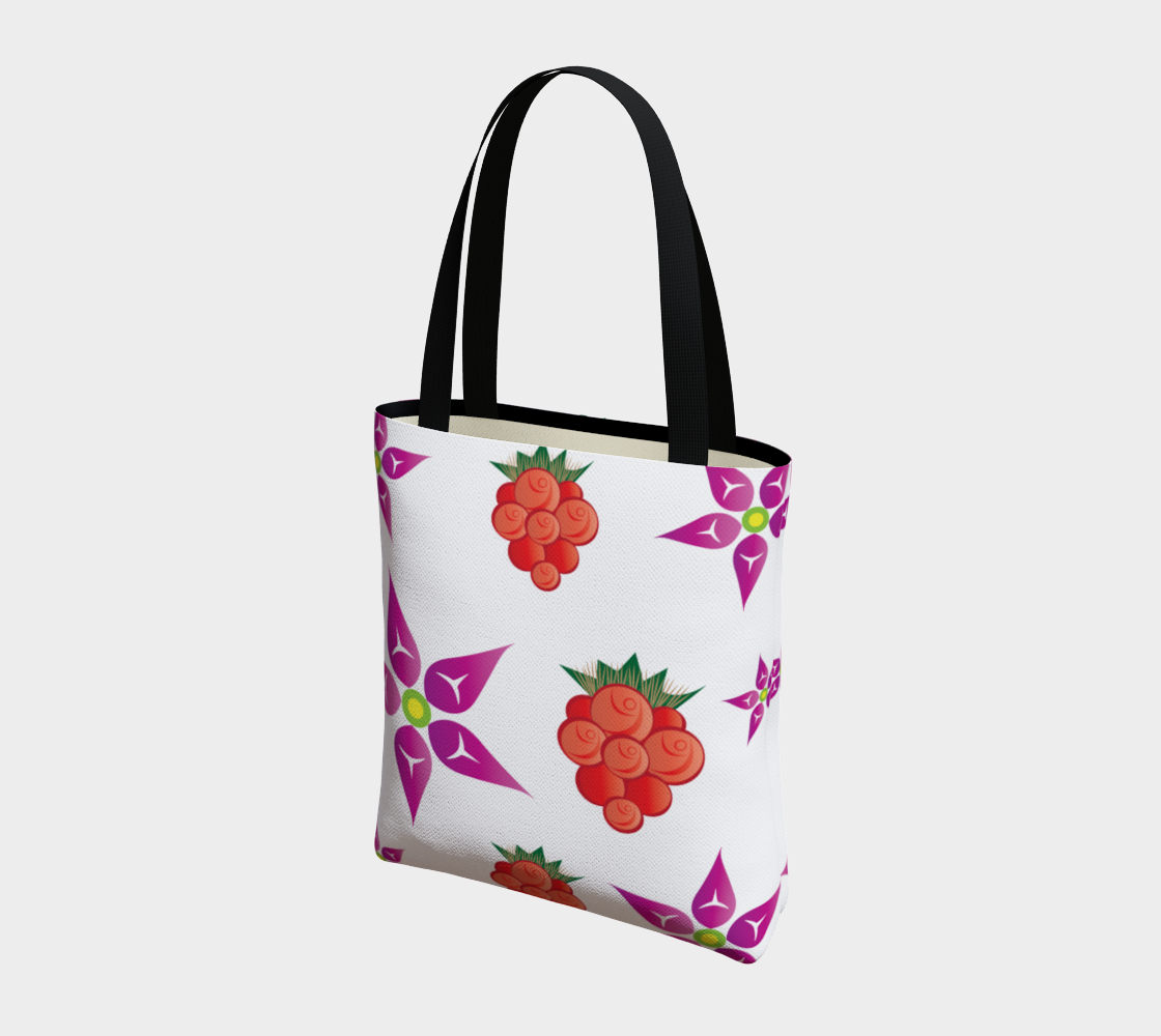 Salmonberry Flowers and Berries Tote