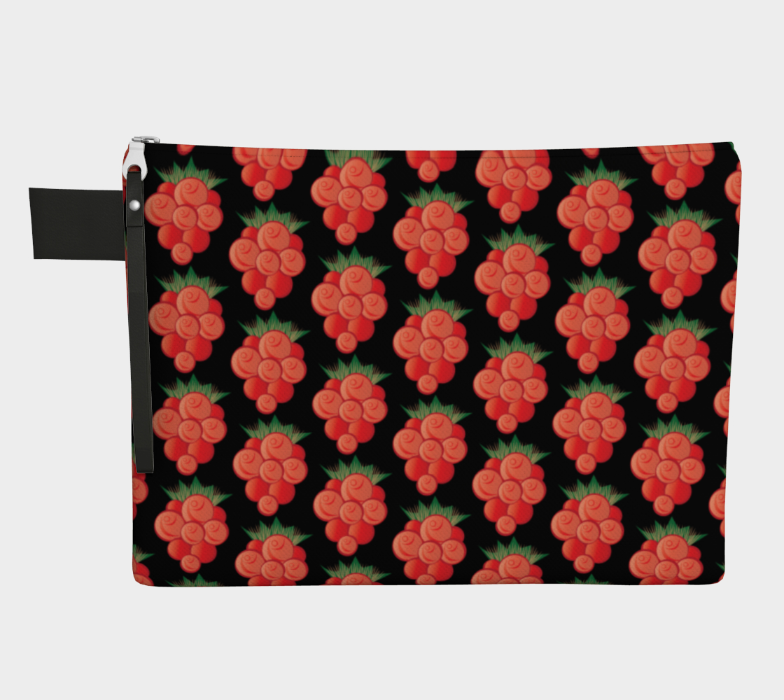 Salmonberry Zipper Carry-All Black