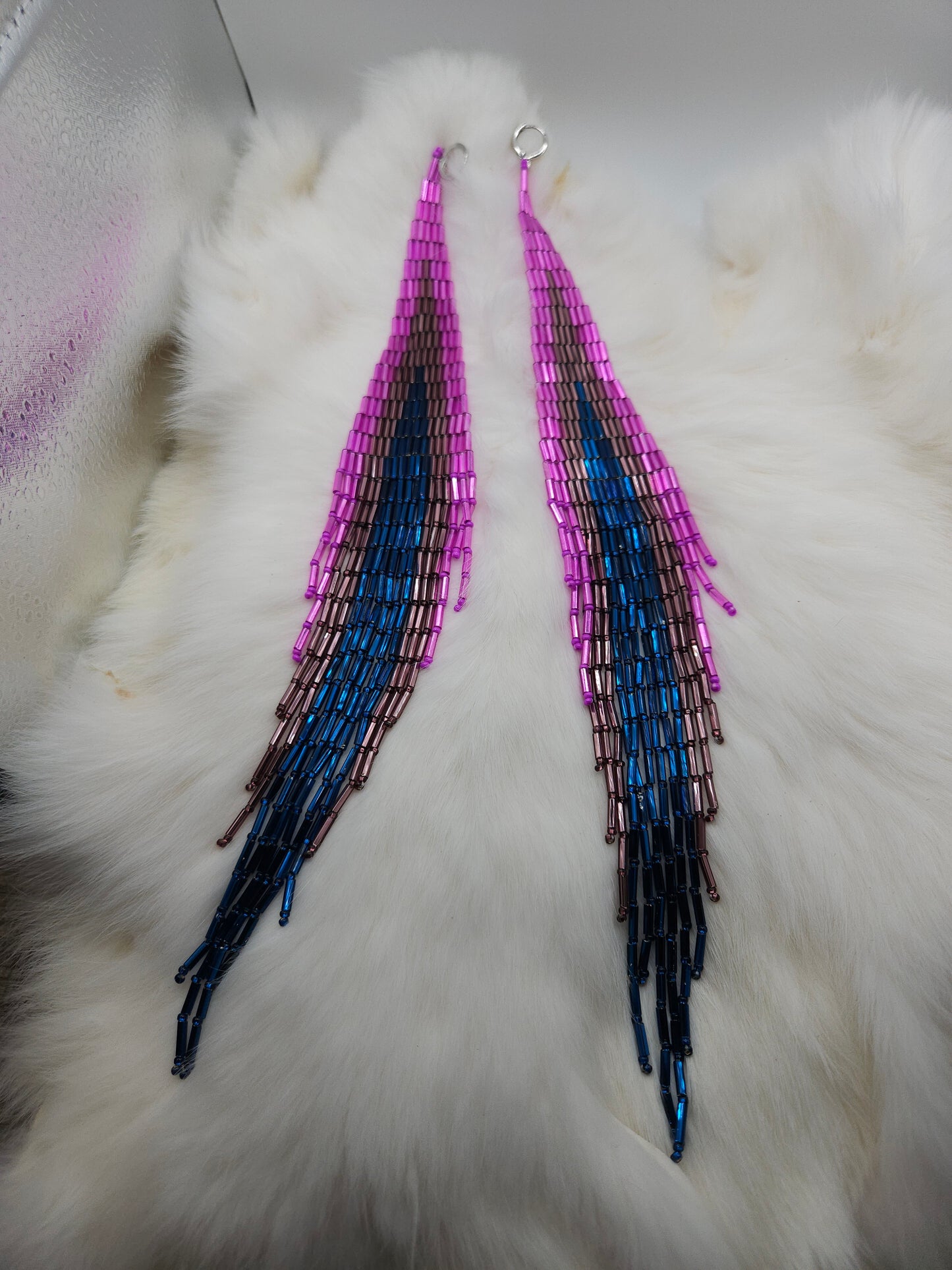 Bi-Pride Fringe Earrings
