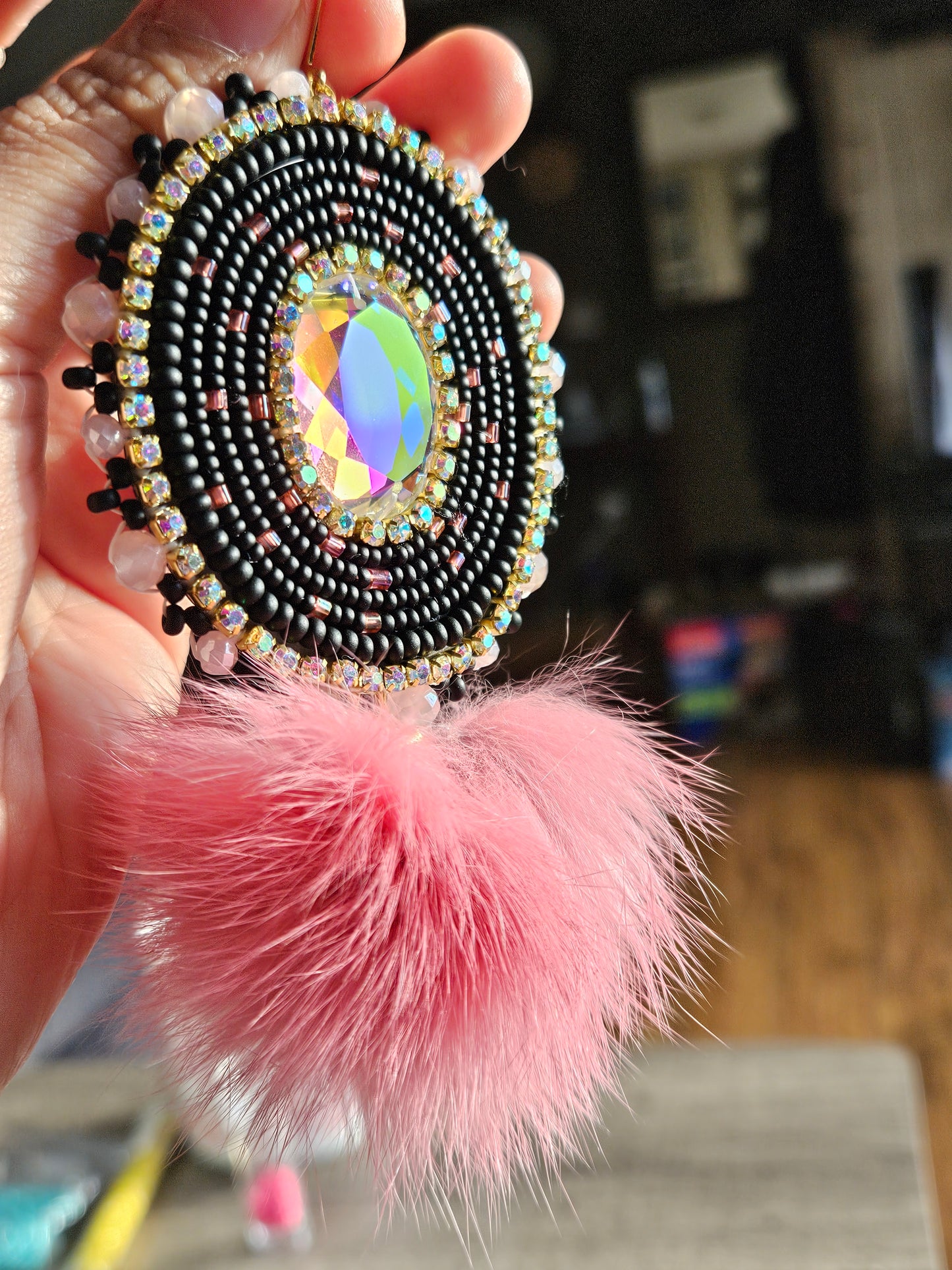 Pink Galaxy Earrings