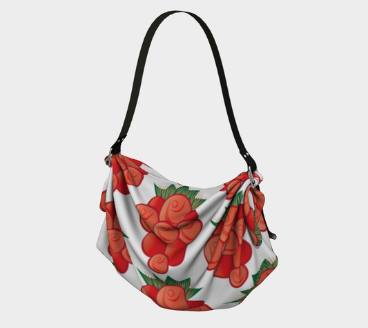 Salmonberry White Origami Tote