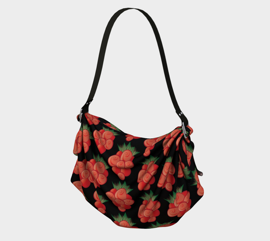 Salmonberry Origami Tote Black